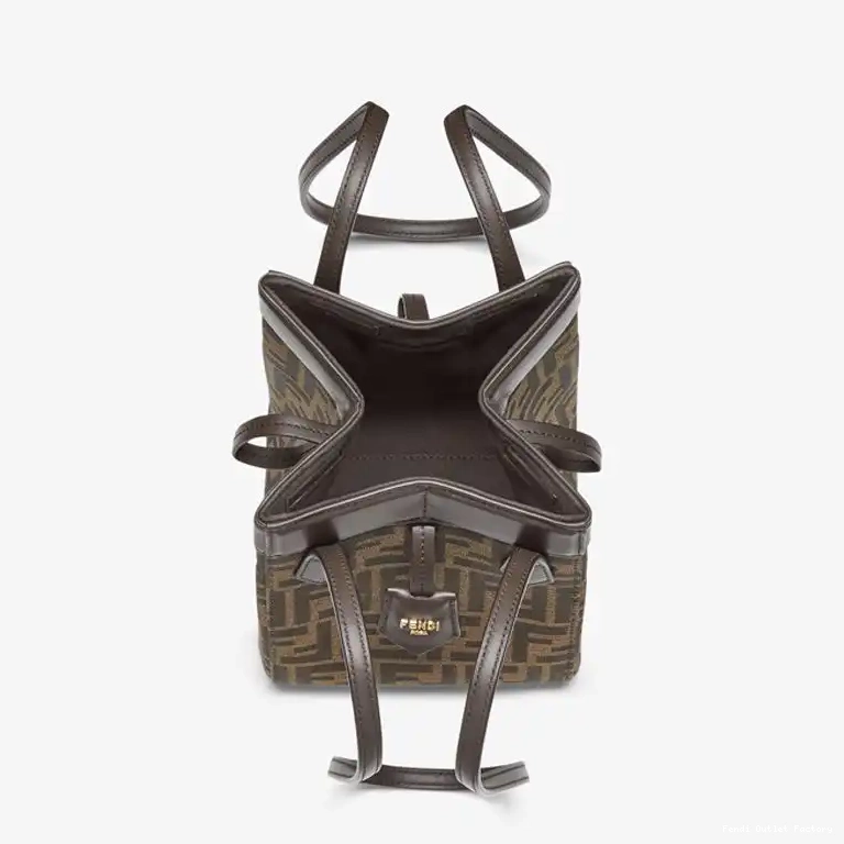 Affordable HOT Bag Origami Brown FF Mini Fabric Motif In Fendi 0515
